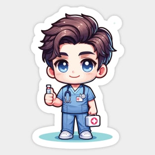 Chibi Male Nurse Sticker